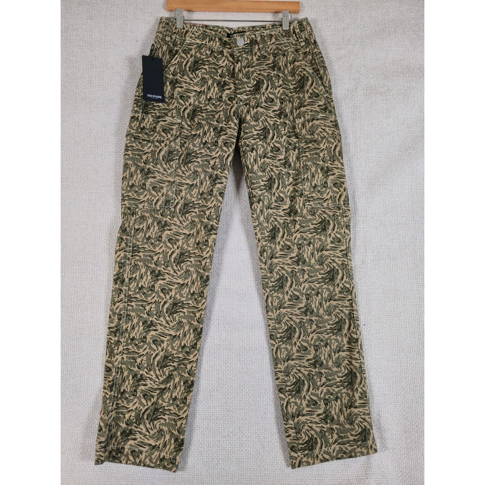 NWT True Religion Men's Abstract Camo Cargo Pants Size 30x32